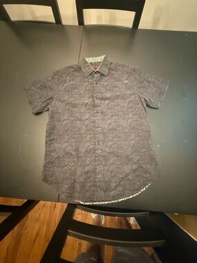 Robert Graham Black Short-Sleeve Button-Down Shirt